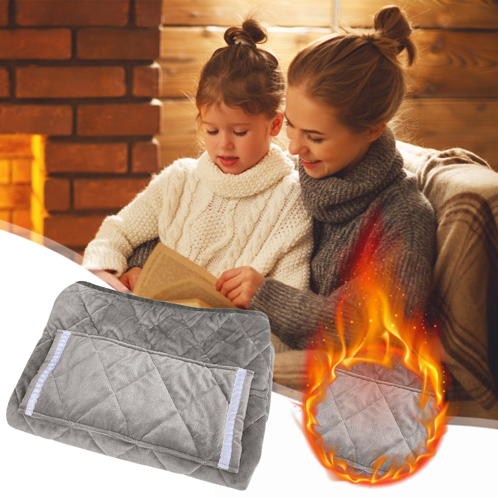 Tyidzon Heated Blanket 5V Low-Voltage Heating Blanket USB Blanket Multi-Functional Hand Warmer Knee Blanket Office Lunch Break Heating Blanket Cover Blanket