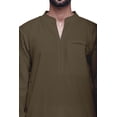 thumbnail image 4 of Atasi Indian Long Kurta For Boys Solid Fashion For Men Cotton Satin Summer Wear, 4 of 7