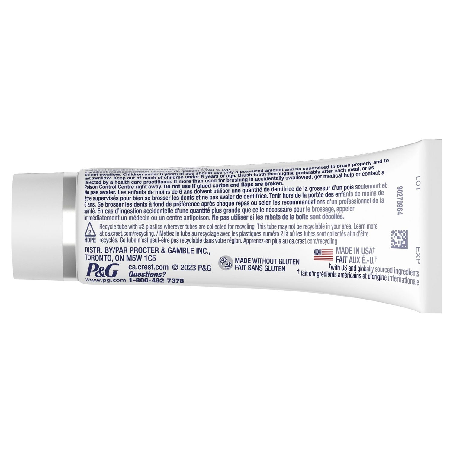 Crest 3D White Brillance Dentifrice Menthe Poivrée Pétillante 85ml