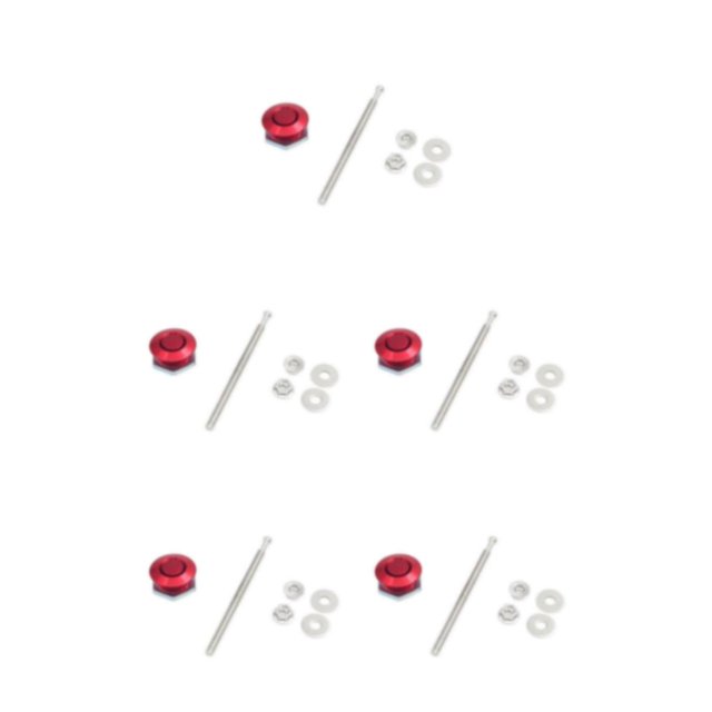 Ruiboury Lightweight Hood Lock For Car Modification Security Sleek Affordable red DP17-25 5Set
