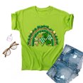thumbnail image 4 of TopLLC St. Patrick's Day Patricks Day Chemises pour Femmes Hauts de Sarrau St Patricks Day Mode pour Dames St. Imprimé Léopard Manches Courtes Col Rond Chemise Femme Décontractée Ample, 4 of 4