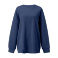 thumbnail image 3 of Liquidation à 50 % Chandail Surdimensionné pour Femmes 2023 Mode Décontractée Manches Longues Col Rond Chandail pour Dames Hauts Blouse, 3 of 3