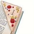 thumbnail image 1 of MesaSe Cool Hand Embroidered Corner Bookmark  Hand Sewn Felt Corner Letter Bookmark  Felt Triangle Bookmark  Cute Flower Letter Embroidery Bookmark  Bookmark For Book Lovers (Autumn) ZZZ, 1 of 7