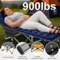 thumbnail image 2 of ABORON Oversized XXL Folding Camping Cot for Adults & Kids, 78" L x 32" W x 18" H Large Folding Guest Bed Cots, 900lb Sleeping Cot Folding Bed with 2 Sided Mattress & Carry Bag, 2 of 8