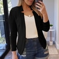 thumbnail image 3 of BiZtdJrK Veston de Travail pour Femme Automne Mode Affaires Décontractée Manches Longues Petits Vestons Vestes Complet Chic Manteau Noir m Économies d'Été, 3 of 8