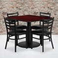 thumbnail image 2 of Bowery Hill Ensemble de Table Carrée 5 Pcs en Noir et Acajou, 2 of 2