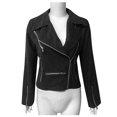 thumbnail image 3 of Veste Bomber Vintage à Fermeture Éclair pour Femmes Hiver, 3 of 5