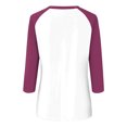 thumbnail image 5 of TSADFHJI Chemise à Manches Longues pour Femmes 3 Pack Noir Haut à Manches 3/4 Été Décontracté Polyvalent Raglan Col Rond Chemise Décontractée TG Violet, 5 of 5
