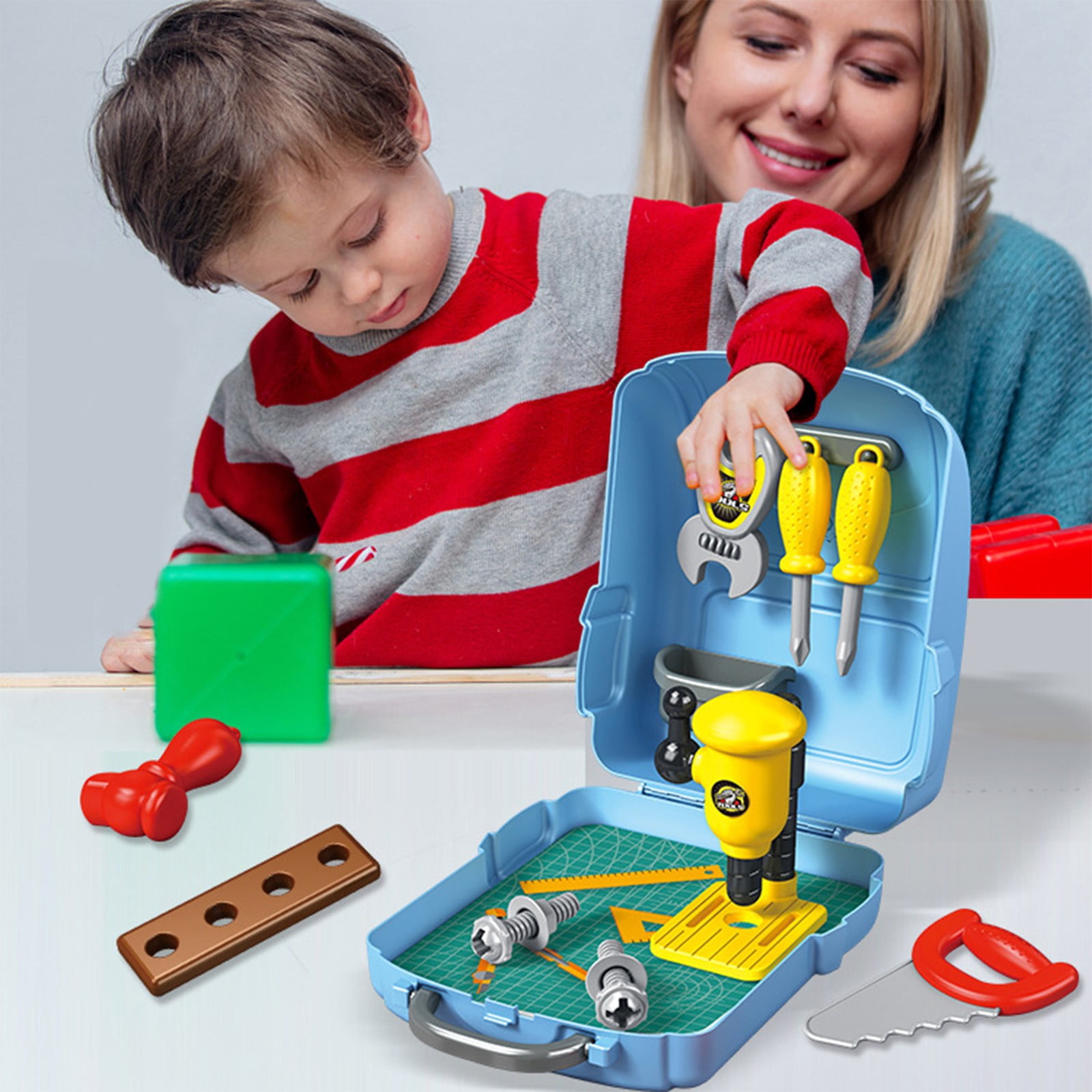 YIMWNYI Mini Kitchen House Toy Set, Kitchen Playset, Beauty Backpack Toy, Role Play Toy Set, Interactive Learning Fun, Safe Educational Toy