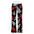 thumbnail image 5 of Pantalon Décontracté pour Femmes à Taille Élastique avec Cordon, Pantalon de Pyjama, Pantalon d'Intérieur Imprimé, 5 of 5