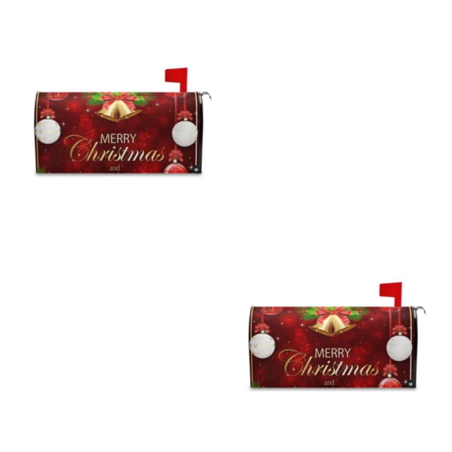 Ruiboury Weather-resistant And Robust Couch Cover Easy To Vivid Print Christmas Deer Pattern Mailbox Sleeve Cloth Standard Size YTYH2309046 2Set