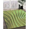 thumbnail image 3 of Ahgly Company Tapis d'Intérieur Ronds Transitionnels Jaune-Vert Lavables à la Machine, 3 Pieds Rond, 3 of 7
