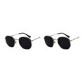 thumbnail image 4 of relayinert Fashionable Polarized Lens Small Square For Trendy Style Materials Silver black gray C1 2Set, 4 of 6