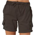 thumbnail image 1 of Timegard Cargo Shorts for Women High Waisted Drawstring Athletic Summer Hiking Outdoor Shorts with Pocket, 1 of 6