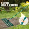 thumbnail image 4 of KFFKFF Grass Evening Tool, 48"x10" Garden Smoothing Implement, Robust Yard Equalizer with 78" Metal Prolonged Grip, Landscape Evening Rake Ideal for Backyard, Golf Greens, Homestead, 4 of 9