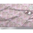 thumbnail image 3 of Soimoi Tissu en Velours Imprimé Feuilles et Roses par Yard 58 Pouces de Large, 3 of 3