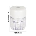 thumbnail image 3 of Yhmxh Kitchen Gadgets Crusher Portable Mini Food Processor Wireless Vegetable Masher With USB Charging Rainproof Garlic Masher For Ice Cubes Spices 250ML Kitchen Aid Attachments, 3 of 8