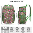 thumbnail image 3 of Tropical Flower and Leaves Insulated Cooler Backpack, Leakproof Waterproof Lunch Backpack for Beach Vacations, Camping, 3 of 6