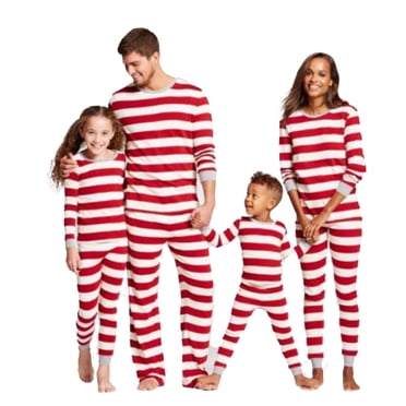 KYAIGUO Tenues Assorties pour la Famille Pyjamas Assortis Maman et Moi Ensemble à Manches Longues de Noël à Carreaux Tenue d'Intérieur