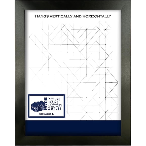 (1) 9x12 Black Picture Frame | 1.25" Black Matte Moulding | By Picture Frame Factory Outlet