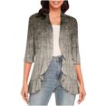 thumbnail image 2 of TIMIFIS Women's Casual Long Sleeve Open Front Lightweight Drape Cardigans-Gray-7-MFall, 2 of 6