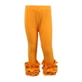 thumbnail image 1 of WEAIXIMIUNG Girls Sweatpants Size 6X Toddler Baby Girls Leggings Ribbed Lace Trim Footless Ruffle Tight Stocking Bottom Pants, 1 of 3