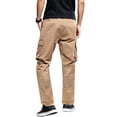 thumbnail image 3 of hoksml Mens Cargo Pants Relaxed Fit Casual Solid Color Elastic Waist Drawstring Multi Pockets Full Length Pants Sweatpants Jogger Work Trousers Summer Clearance, 3 of 8