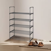 Wzzjkit Shoe Rack for Closet, Shoe Rack Extra Large Shoe Storage Rack Shoe Storage Rack Sturdy Shoe Rack for Wardrobes Garages and Hallways Stackable Shoe Rack for Entrance Black, Shoe Rack