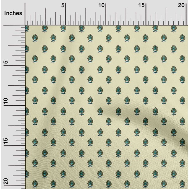 oneOone Polyester Lycra Fabric Floral Block Fabric Prints By Yard 56 Inch Wide