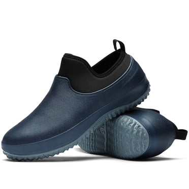 Mens Non Slip Food Service Chef Shoes EVA Waterproof Slip-On Garden Work Walking Shoes for Kitchen Restaurant
