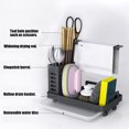 thumbnail image 3 of Kitchen Sink Caddy Organizer Kitchen Sink Holder Kitchen Sink Caddy Organizer 304 Stainless Steel Sponge  Brushes Dispenser Holder With Rag Rack Suction Cups Dishcloth Holder With, 3 of 8