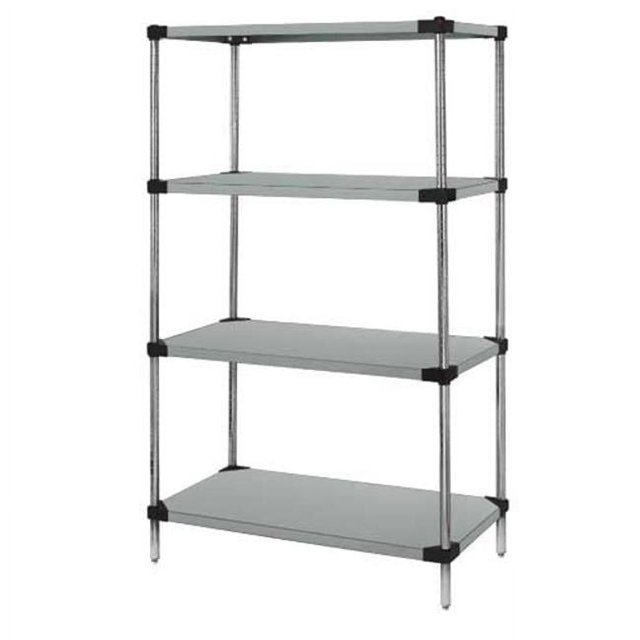 Quantum Storage WRS4-54-2436SS Unités de Départ Solides à 4 Tablettes, Acier Inoxydable - 24 x 36 x 54 Po