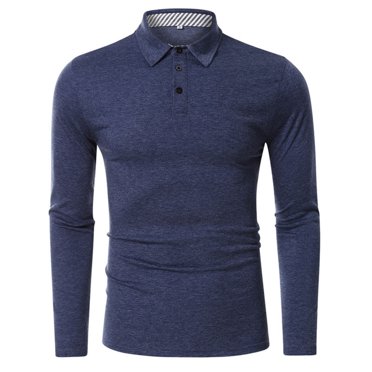 Ketyyh-chn99 Polo Shirts for Men Classic Fit Mens Shirts 2024 Short Sleeve Button Down Casual Tops Fashion Blue,M
