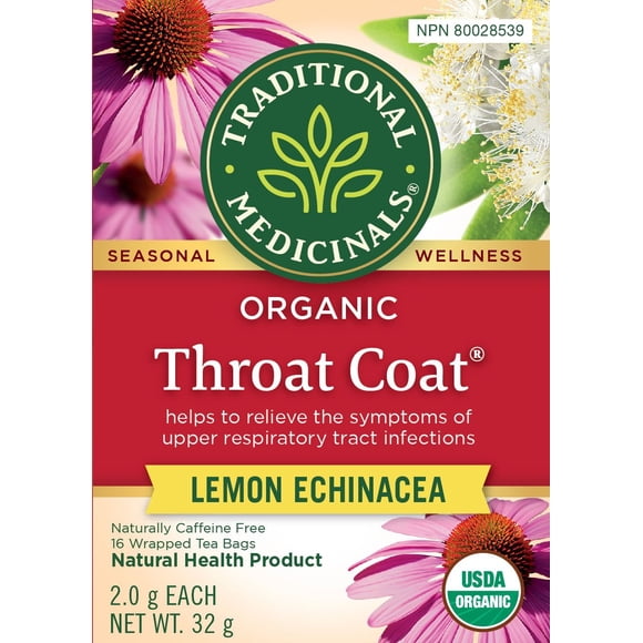 Traditional Medicinals Throat Coat Lemon Echinacea