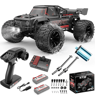 Voitures RC Sans Balais 1/14 pour Adultes, Camion RC 4x4 Tout-Terrain Étanche de 50 Mi/h, Voiture RC Électrique à Grande Vitesse, Truggy RC Tout-Terrain pour la Neige, le Sable et la Boue