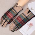 thumbnail image 4 of Driving Gloves Fashion Grid Design Winter Gloves Touch Screen Gloves for Ladies, 4 of 10