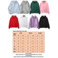 thumbnail image 2 of LUXUR Women Sweatshirt Long Sleeve Hooded Tops Collared Fleece Hoodies Loose Fit Pullover Solid Color Red 3XL, 2 of 2