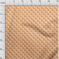 thumbnail image 3 of oneOone Silk Tabby Orange Fabric Houndstooth Craft Projects Decor Fabric Printed By The Yard 42 Inch Wide, 3 of 4