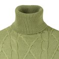 thumbnail image 4 of IROINNID Men's Turtleneck Long Sleeve Jumper Mid-Length Solid Color Knit Pullover Autumn And Winter Daily Commuting Trend Personality High Neck Sweater, 4 of 4