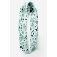 thumbnail image 2 of Bimba Green Star & Snowflakes Text Printed Pure Silk Scarf For Hair Neck Head Bandanas For Women 40 x 80 Inches, 2 of 6