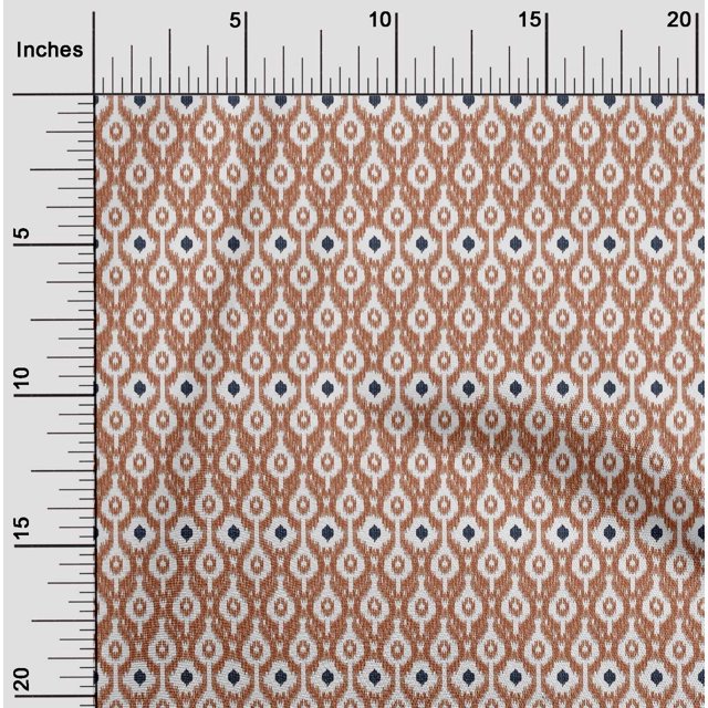 oneOone Cotton Flex Fabric Ogee Ikat Print Fabric BTY 40 Inch Wide
