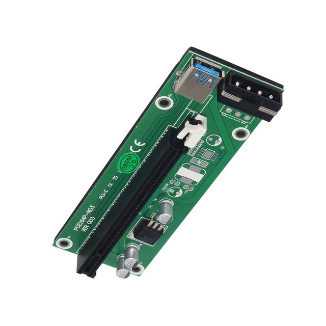 Ruiboury VER003 PCI-E Riser Card 30CM 60CM USB 3.0 Cable PCI 1X to 16X Extender PCI-E Adapter for GPU Miner Mining Green 30CM 1Set