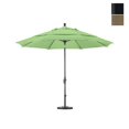 thumbnail image 1 of Parasol de Marché en Fibre de Verre 11 Pieds Inclinaison Col Noir Mat/oléfine/sésame Tissé, 1 of 1