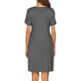 thumbnail image 4 of Jchiup Robe de Maternité à Manches Courtes à Col en V pour Femmes, Chemise de Nuit d'Allaitement pour l'Allaitement, Vêtement de Nuit, 4 of 6
