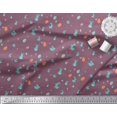 thumbnail image 3 of Soimoi Polyester Crepe Fabric Egg & Rabbit Animal Printed Fabric 1 Yard 52 Inch Wide, 3 of 3