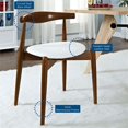 thumbnail image 5 of Modway Stalwart 18" Wood Dining Side Chair, Dark Walnut/White, Set of 2, 5 of 5