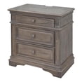 thumbnail image 1 of Pemberly Row Contemporary Driftwood Gray Wood 3-drawer Nightstand, 1 of 6