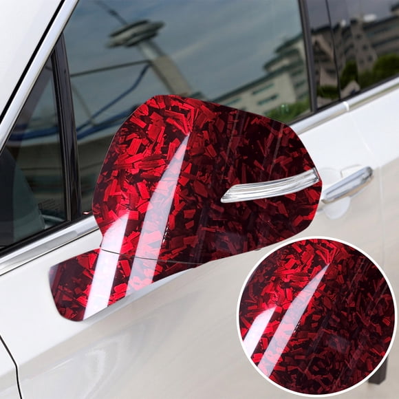 UsRHHA Forged Gloss Carbon Fiber Vinyl Wrap, 30x30cm Self Adhesive with Low Tack Adhesive, Car Auto Vehicle Motorcycle Decal