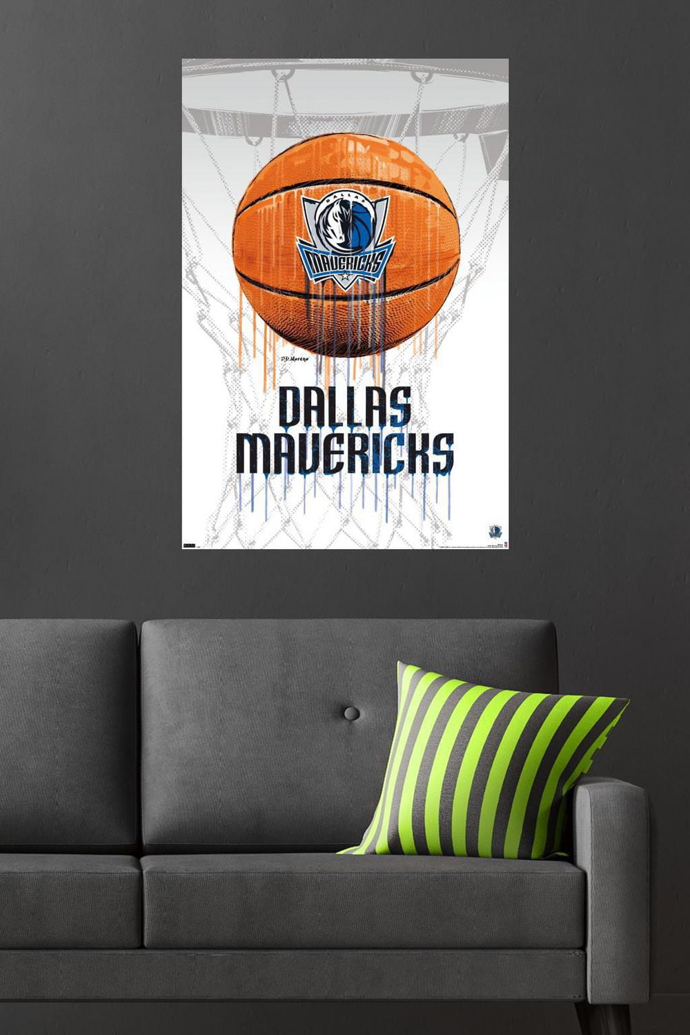 NBA Dallas Mavericks - Drip Basketball 21 Wall Poster, 22.375" x 34"