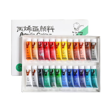 Clearance NANDIYNZHI 36 Color Acrylic Paint Set 12Ml/0.4Floz Tube Hand Painted Diy Paints,Children'S Paint,Stick Paint D